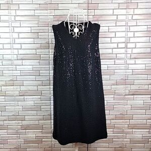 Lands End black sequined tunic dress Size 4